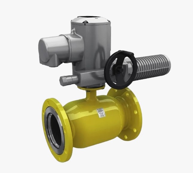 Кран шаровый цельносварной фланцевый из стали 09Г2С Ду100 Ру16 МПа полнопроходной под электропривод LD КШ.Ц.Ф.Э.100.016.П/П.03 в Екатеринбурге