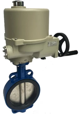 Затвор дисковый поворотный ABRA Ду350 Ру16 BUV-VF826D, межфланцевый, корпус - чугун, диск - чугун, с электроприводом, EPDM в Екатеринбурге