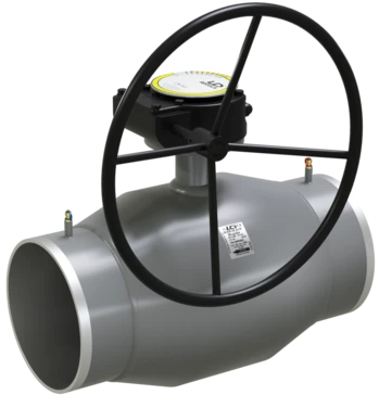 Кран шаровый LD КШЦПР Gas 065.025.П/П.03. из стали 09Г2С Ду65 Ру2,5МПа с редуктором в Екатеринбурге